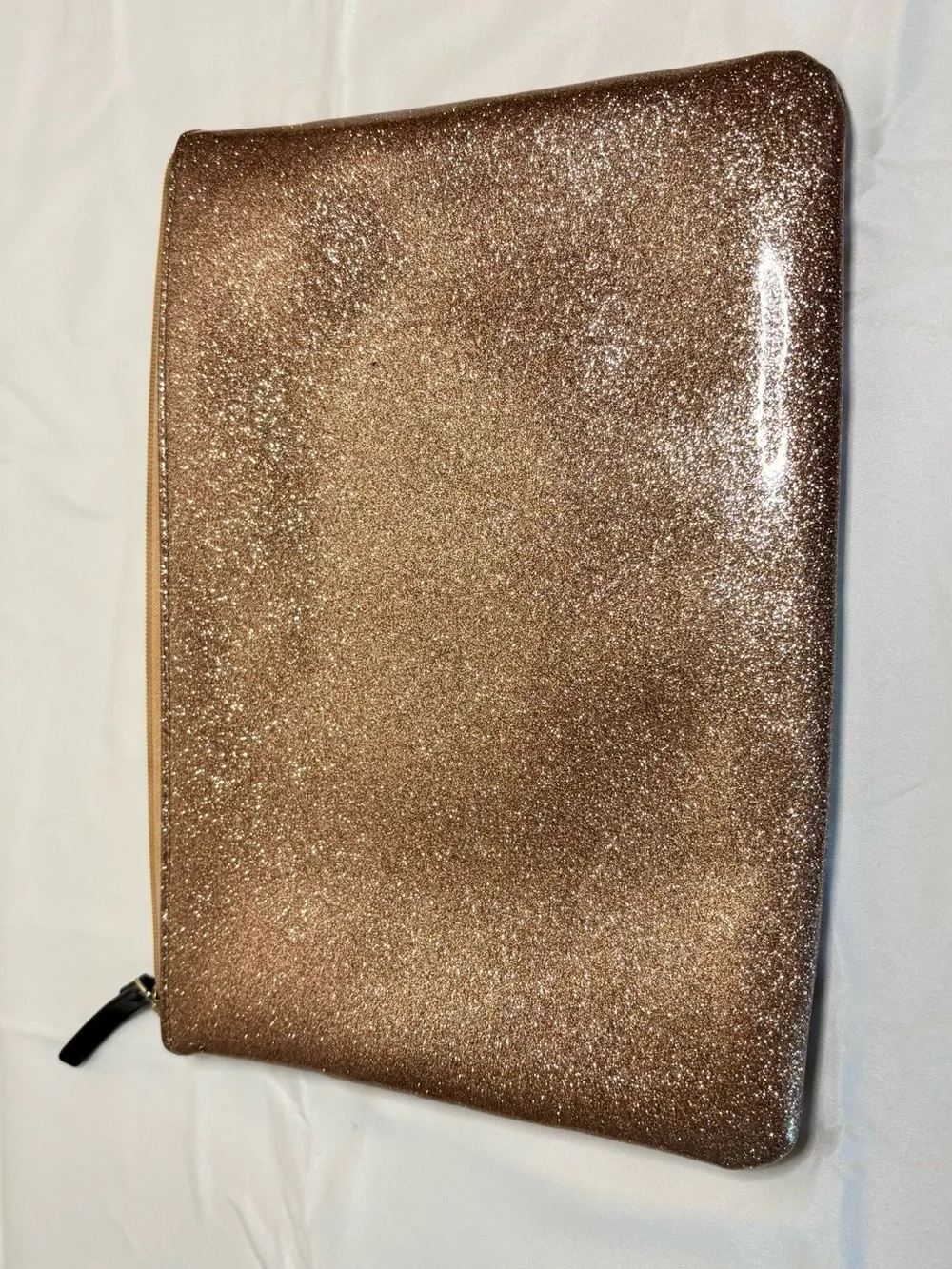 kate spade Rose Gold Glitter Holiday Diva Gia Pouch